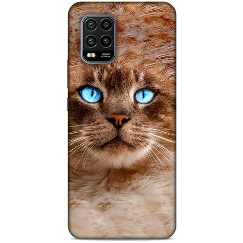Lopard Xiaomi Mi 10 Lite Uyumlu Kılıf Kediler (41) Tank Kılıf Haşin Mavi Göz