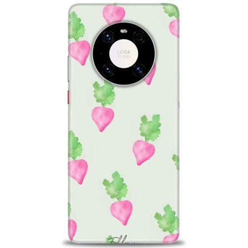 Huawei Mate 40 Pro Kılıf HD Baskılı Kılıf - Pembe Havuçlar + Tam Ekran Koruyucu