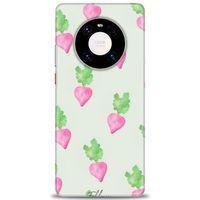 Huawei Mate 40 Pro Kılıf HD Baskılı Kılıf - Pembe Havuçlar + Tam Ekran Koruyucu