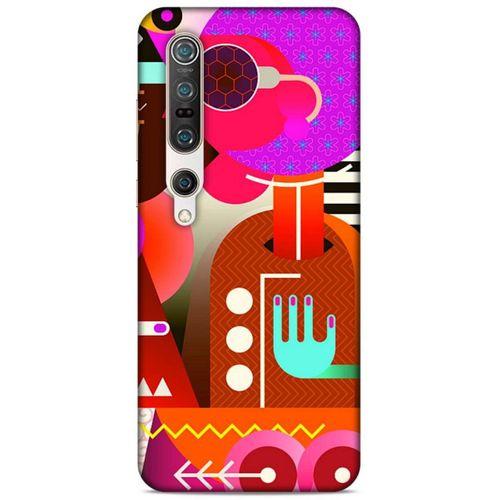Lopard Xiaomi Mi 10 Pro Uyumlu Kılıf Soyut Sanat (16) Desenli Kalın Kılıf