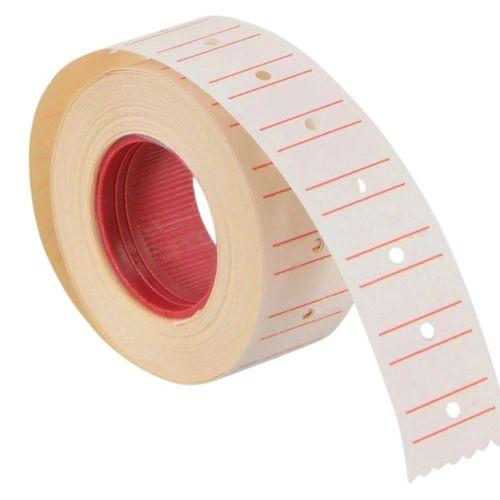 TANEX (12 * 21 mm) ÇİZGİLİ FLO BEYAZ FİYAT ETİKETİ (Ruloda 800 Etiket)