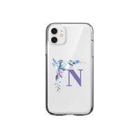 Mavi Kuş N Harfli iPhone 11 Şeffaf Kılıf