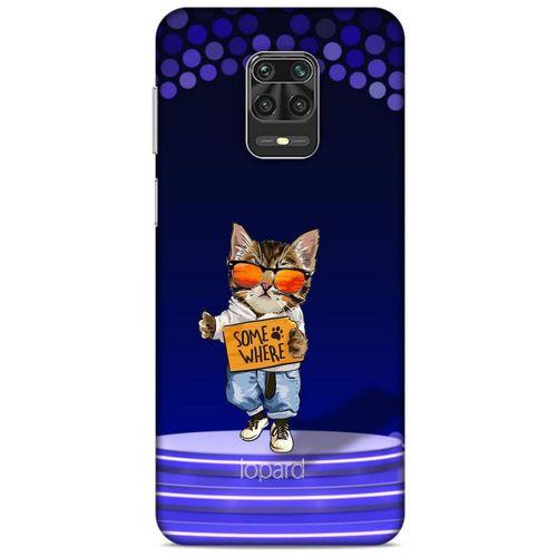 Xiaomi Redmi Note 9 Pro Kılıf FunnyMaX (42) Rugged Armor Kılıf Kedili Mor