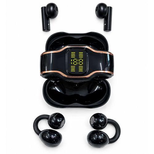 Küpe Tasarımını Sevenlere 4 Kulaklıklı Bluetooth Kulaklık Seti Kulağa Girmeyen Tasarım