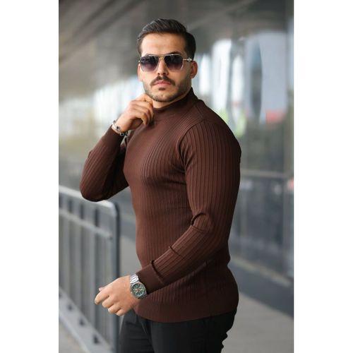 Erkek Yarım Balıkçı Yaka Fitilli Triko