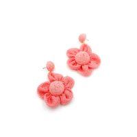 Papatya Hasır Küpe - Pembe