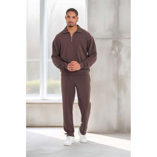 Scuba Modal Kumaş Relaxed Fit Erkek Eşofman Altı Pantolon - Kahve
