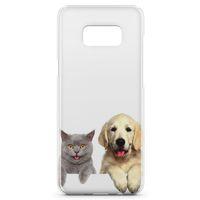 Samsung Galaxy S8 Plus Kılıf Scottish Fold Kedi Ve Köpek Arka Kapak Koruma Desenli Full Koruyucu