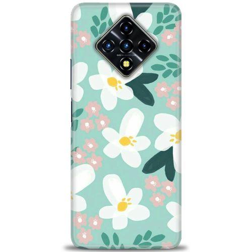 Infinix Zero 8 Kılıf HD Baskılı Kılıf - Pembe Beyaz Papatyalar + Tam Ekran Koruyucu