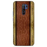 Xiaomi Redmi 9 Kılıf Patchwork (24) Darbe Emici Kılıf Kahve Sarı