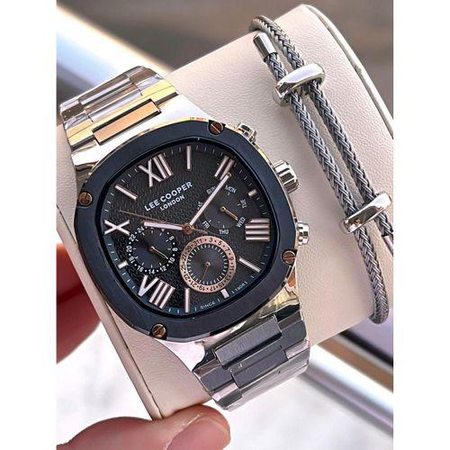 Lee Cooper İtalyan Bileklik Setli 2 Yıl Garantili Suya Dayanıklı Çelik Kordon Renk Atma Yapmaz VS.BLKT.0544