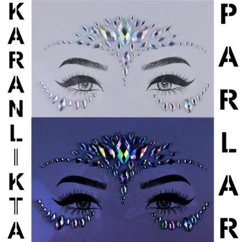 Pembe Taşlı Makyaj Yüz Süsü