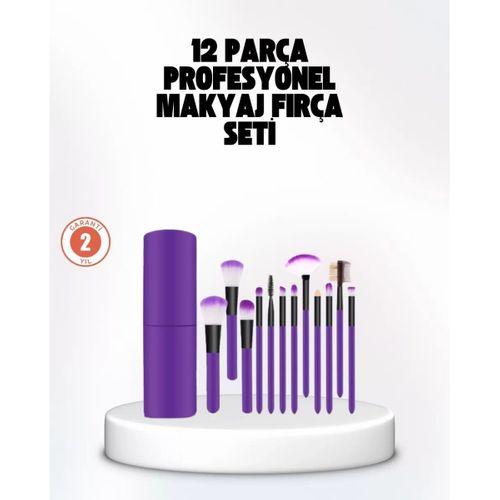 Kusursuz Makyaj İçin 12 Parça Profesyonel Fırça Seti Taşınabilir Kutu Hediyeli