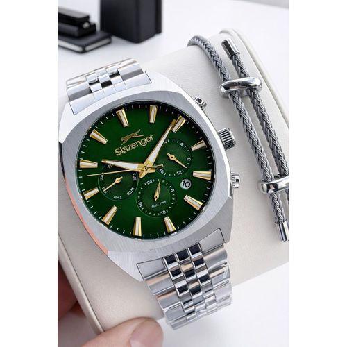 Slazenger İtalyan Tasarım Bileklik Hediyeli 2 Yıl Garantili 10 Atm Çelik Erkek Kol Saat ESL.2574.370