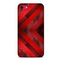 Apple iPhone SE 2020 Kılıf Patchwork (28) Arka Kapak Kırmızı Siyah
