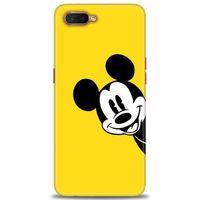 Oppo RX17 Neo Kılıf HD Baskılı Kılıf - Sarı Mickey Mouse + Tam Ekran Koruyucu