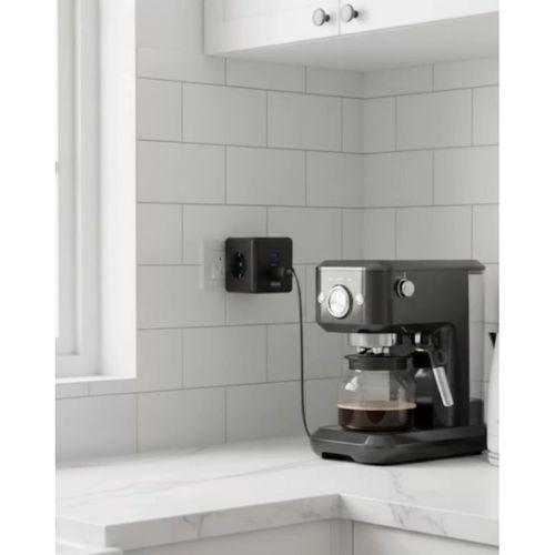 Akım Ve Voltaj Korumalı Küp Priz 3 Usb Destekli