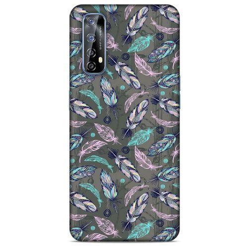 Huawei P Smart 2021 Kılıf Desenli Özel Seri Tüyler (6) Silikon Kılıf
