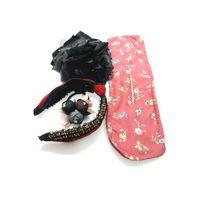 Renkli Desenli Taç Toka Bandana Set