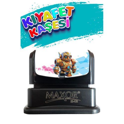 Kıyafet Kaşesi Robot Temalı Öğrenci Kaşesi / Kıyafet Etiketi / Kumaş Kıyafet Kaşesi