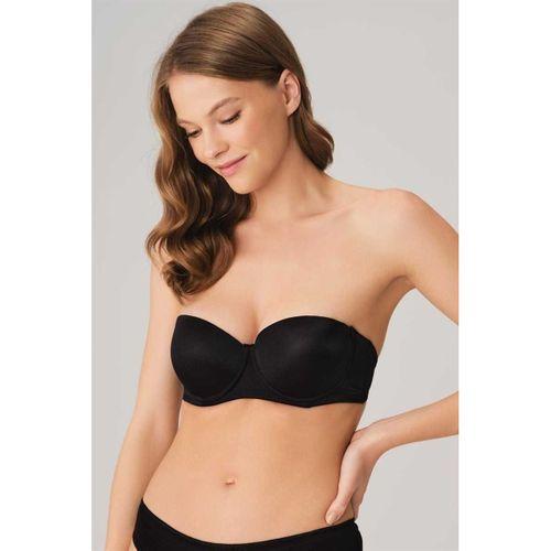 Kadın Balenli Destekli Dolgulu Askısız Straplez Günlük Klasik T-shirt Sütyeni