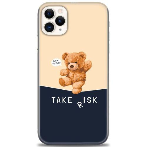 iPhone 11 Pro Kılıf HD Baskılı Kılıf - Take Risk + Tam Ekran Koruyucu