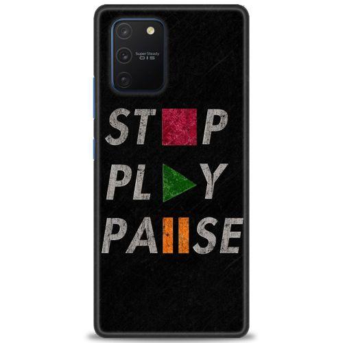 Samsung Galaxy A91 / S10 Lite Kılıf HD Baskılı Kılıf - Stop Play + Tam Ekran Koruyucu