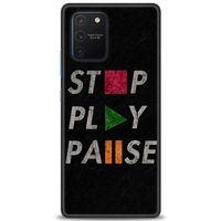 Samsung Galaxy A91 / S10 Lite Kılıf HD Baskılı Kılıf - Stop Play + Tam Ekran Koruyucu