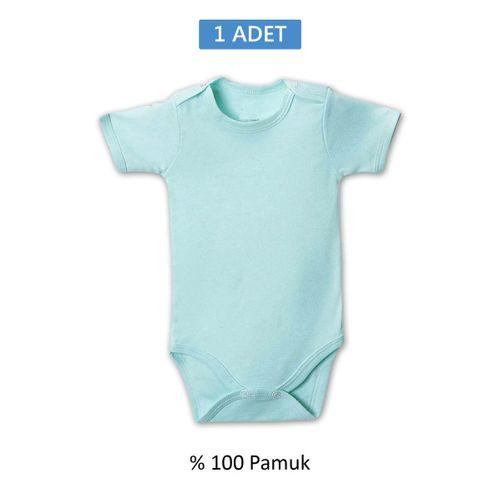 Yeşil Yarım Kol Body Zıbın 7-12 YAŞ Çocuklar İçin (1 ADET) Alttan Çıtçıtlı Özel Gereksinimli