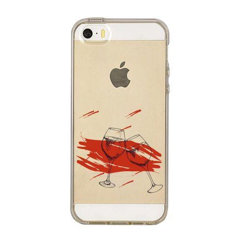 iPhone 5 Spilled Wine Premium Şeffaf Silikon Kılıf