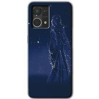 Oppo Reno 7 4G Kılıf HD Desen Baskılı Arka Kapak+Temperli Cam - Gecenin Kraliçesi