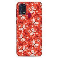 Samsung Galaxy M31 Kılıf Kelebek Etkisi (6) Silikon Kılıf Mavi Yeşil