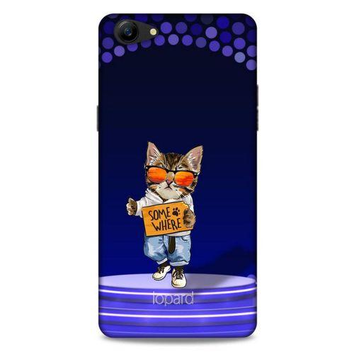 Oppo A79 Kılıf FunnyMaX (42) Rugged Armor Kılıf Kedili Mor