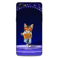 Oppo A79 Kılıf FunnyMaX (42) Rugged Armor Kılıf Kedili Mor