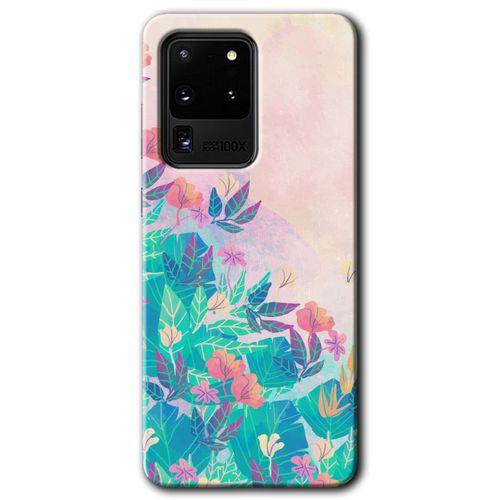 Galaxy S20 Ultra Kılıf HD Desen Baskılı Arka Kapak - Çizim Yapraklar