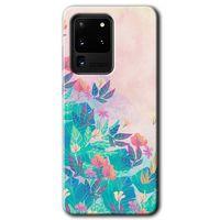 Galaxy S20 Ultra Kılıf HD Desen Baskılı Arka Kapak - Çizim Yapraklar