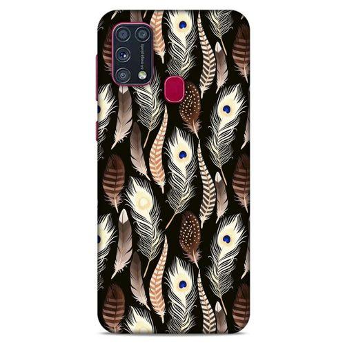 Samsung Galaxy M31 Kılıf Desenli Özel Seri Tüyler (8) Baskılı Kılıf