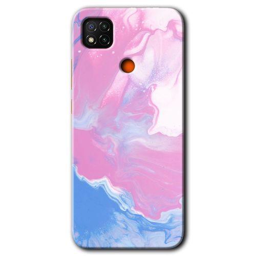 Xiaomi Redmi 9c Kılıf HD Desen Baskılı Arka Kapak + Temperli Cam - Liquid Lekeler Art