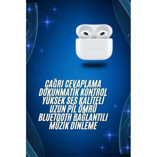 3.nesil İos Android Uyumlu Bluetooth 5.0 Beyaz Çağrı Cevaplama