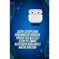 3.nesil İos Android Uyumlu Bluetooth 5.0 Beyaz Çağrı Cevaplama