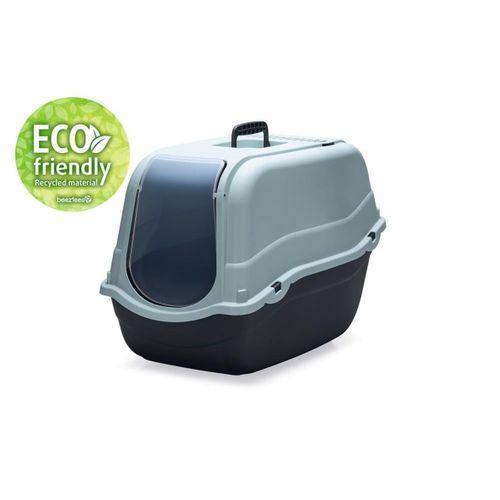 Beeztees Kapalı Kedi Tuvaleti, Açık Mavi Antrasit, 57x39x41cm