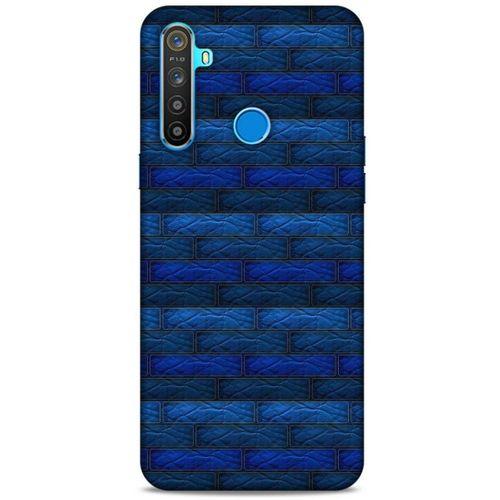Oppo Realme 5i Kılıf Patchwork (43) Thin Fit Kılıf Mavi Tonları
