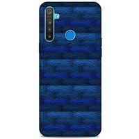 Oppo Realme 5i Kılıf Patchwork (43) Thin Fit Kılıf Mavi Tonları