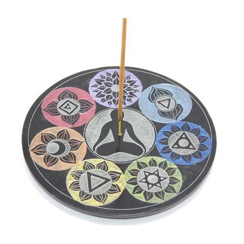 Obsidian Taşı 7 Çakra (chakra) Tasarımı Tütsülük
