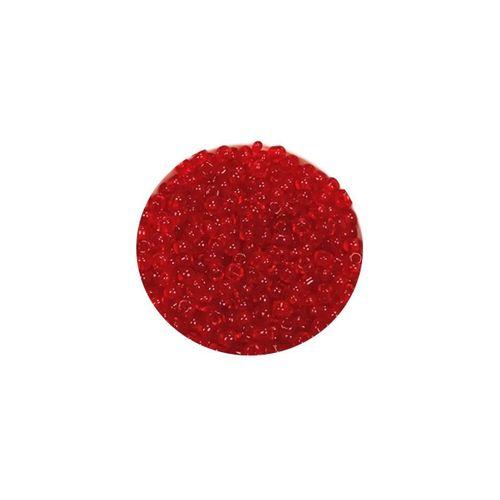Dökme Cam Kum Boncuk (11/0) 2 mm - 60 Gram -  Şeffaf Kırmızı - BNC056