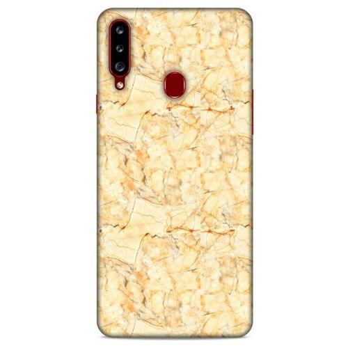 Mermer Desenli (49) Tema Ultra Silikon Kılıf Gold Samsung Galaxy A20s Kılıf