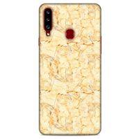 Mermer Desenli (49) Tema Ultra Silikon Kılıf Gold Samsung Galaxy A20s Kılıf