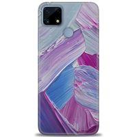 Realme C25 Kılıf HD Baskılı Kılıf - Purple + Tam Ekran Koruyucu