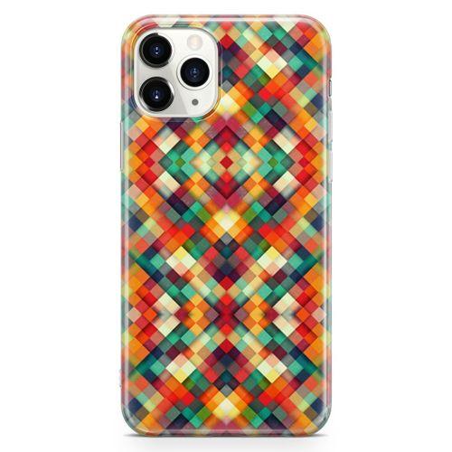Apple iPhone 11 Pro Kılıf Sarı Kırmızı Yeşil Boyut Arka Kapak Koruma Desenli Full Koruyucu