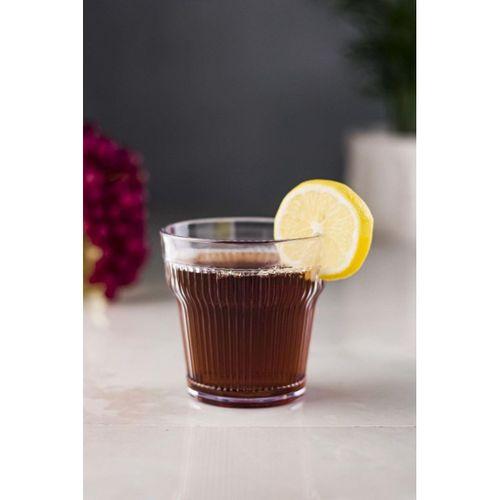 Akrilik Şeffaf 6'lı Kısa Bardak & Su Meşrubat Kahve Yanı Bardağı 300 ml ( Cam Değildir )